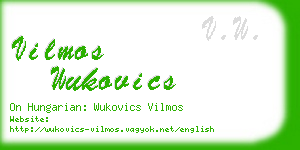 vilmos wukovics business card